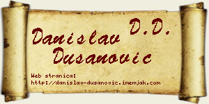 Danislav Dušanović vizit kartica